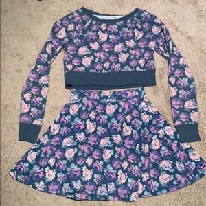 Two piece floral outfit